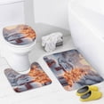thumbnail image 4 of Christmas Snowman Snow House 4 Piece Shower Curtain Sets, Non-Slip Rugs, Toilet Lid Cover And Bath Mat, for Bathroom Decor Set, 72" X 72", 4 of 8