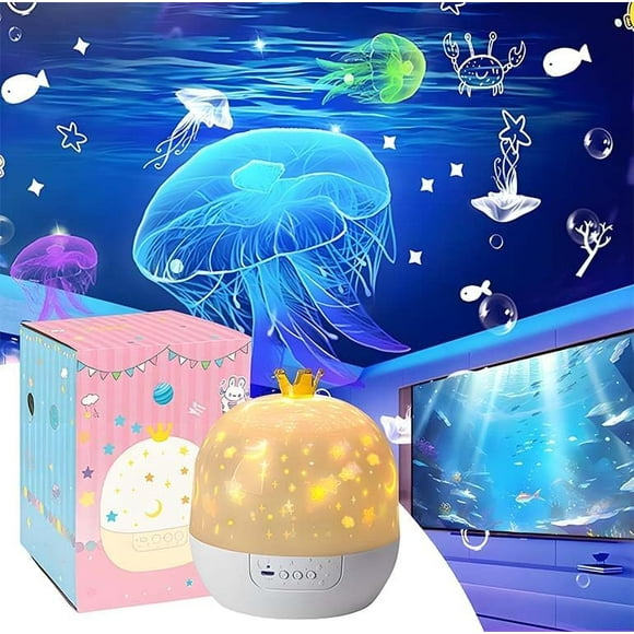 2 in 1 Planetarium Space Projector, 21 Film Discs with 100+ Dream Scenes, 3 Light Modes & 360° Rotation, Reversible Night Light Galaxy Projector for Bedroom and Home Decor