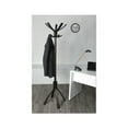 thumbnail image 2 of Caf Wood Coat Stand Ten Peg/Five Hook, 21.67w x 21.67d x 69.33h, Espresso Brown, 2 of 6