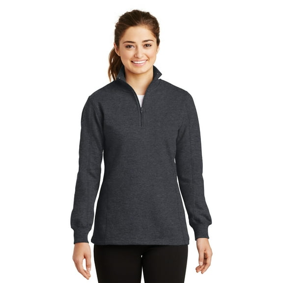 Sport-Tek Women's 1/4-Zip Rib Knit Collar Sweatshirt