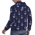 thumbnail image 3 of Hoodies for Men - White anchors dots navyblue Long Sleeve Comfrt Men'S Fashion Hoodies & Sweatshirts, Sweatshirts for Men Hoodies Pullover Clothing Clothes with Pouch, 3 of 7