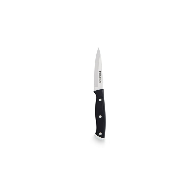 Farberware Classic 3-Piece Triple Riveted Knife Set with Endcap and Black Handle