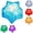 Blue*1+White*1+Red*1+Yellow*1+Green*1+Pink*1, variant on CHENjy Colorful Light Up Bath Toy, Star Sensory Floating Lights, Water Activated Glowing Cube for Shower Pool Bathtub, Novelty Fun Gift, Red