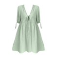 thumbnail image 3 of WILLBEST Vestido Informal De Mujer Con Escote En V Y Detalle De Cómodo Y Transpirable. Delantero Para Verano, Para Uso En Interiores Y Exteriores., 3 of 3