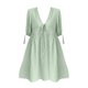 thumbnail image 4 of Vestido de mujer con cuello en V y corte en A: lazo delantero, mangas semicortas, ligero, para uso en interiores y exteriores en verano, 4 of 4