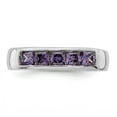 thumbnail image 5 of Sterling Silver Polished Purple CZ Ring, 5 of 6
