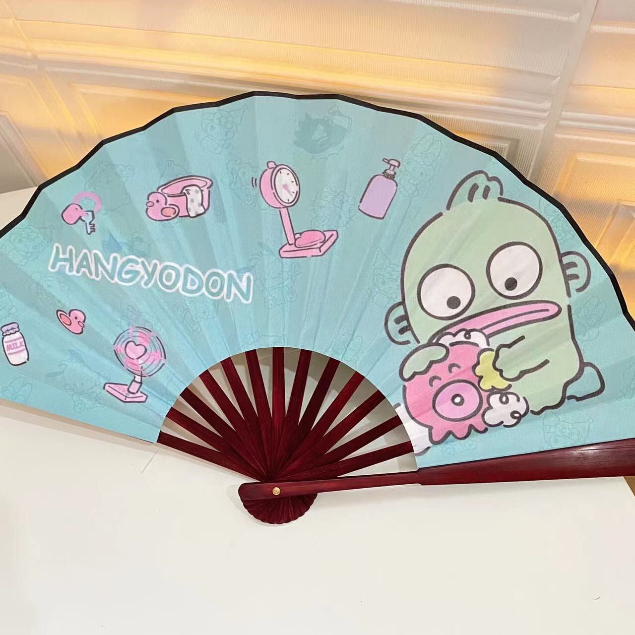 Kawaii Hello Kitty Folding Fan Sanrioed Melody Kuromi