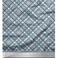 thumbnail image 1 of Soimoi Moss Georgette Fabric Diagonal Check Printed Craft Fabric by the Yard 42 Inch Wide, 1 of 5