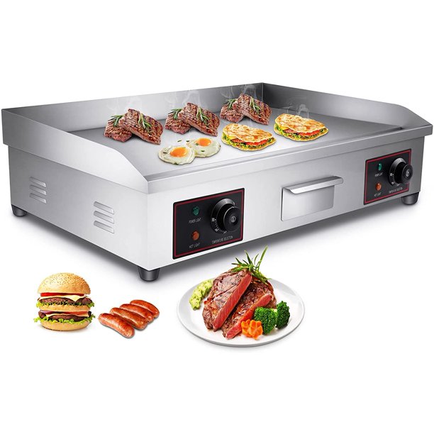 30”Electric Countertop Flat Top Griddle 110V 3000W NonStick Stainless