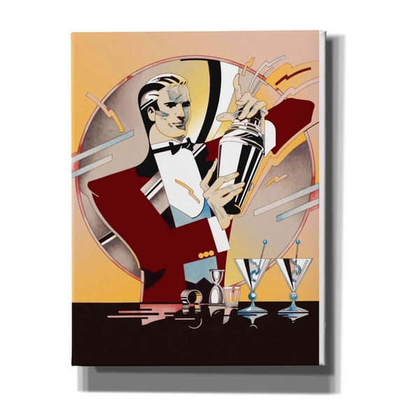 Epic Graffiti 'Tending Bar' by David Chestnutt, Giclee Canvas Wall Art, 26"x34"