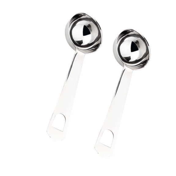 ELAYARD Set of 2 Fruit Scoopers and Coffee Measuring Spoons, Stainless Steel Kitchen Tools