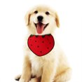 thumbnail image 3 of Paquete de 2 toallas de saliva tejidas para perros y gatos, accesorios de moda (talla S) Bufandas para el cuello para mascotas con diseño de fresa y cereza, 3 of 8