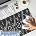 thumbnail image 4 of Long Mouse Pads for Desk,Black Geometric Striped Pattern Desk Mats on Top Of Desks, Desk Mouse Pad Extra Large with 3mm Non-Slip Base and Stitched Edge for Gaming,Office,Work,Home 35.4"x15.7", 4 of 6
