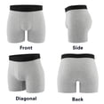 thumbnail image 5 of EALLCO Men's Underwear Boxer Briefs Cotton Stretch Comfortable Underwear Trunks (3 Pieces), 5 of 8
