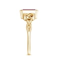 thumbnail image 3 of Solitaire Lab Created Ruby Celtic Ring with Diamond for Women - 2 Carat - AAAA Quality, 10K Yellow Gold, US 12.00, 3 of 8