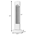 thumbnail image 2 of 28-Inch Oscillating Tower Fan, Tower Fan, Quiet Cooling Whole Room Bladeless, 3 Speed, 3 Wind Mode, Oscillating Tower Fan for Bedroom, Home, Hotel, Dorm, Apartment, Garage (White), 2 of 5