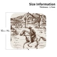 thumbnail image 2 of Lsque Western Desert Cowboys3 Pattern 4" Drink Coasters Set of 4, PVC Leather Absorbent Coasters, Table Coaster Set Decorative Coffee Cup Coasters Housewarming Gift -Square, 2 of 6