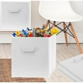 thumbnail image 5 of Pomatree Fabric Storage Bin Closet Organizer, White, 5 of 7