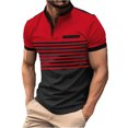 thumbnail image 1 of Summer Men's Button Up Round Neck Short Sleeved Shirt Solid Casual Top 3XL, 1 of 5
