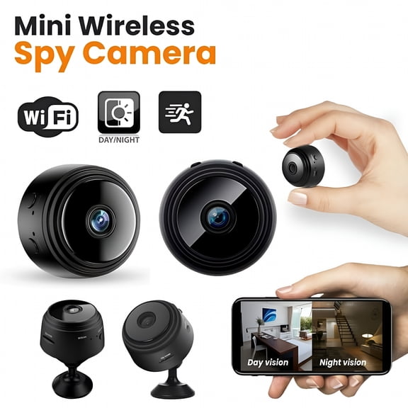 GJX 2 Pcs Mini Wireless Wifi Camera,Camera with Audio and Video Live Feed,with Cell Phone App Wireless Recording,1080P Hd Cameras with Night Vision,Tiny Cameras for Indoor/Outdoor