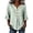 Green, variant on Women's Solid Color Button Down Top V-Neck Ruffle Elbow Sleeve Casual Fashion T-Shirt Summer Vacation Beach Cover-Up Activewear Everyday Tee