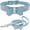 Blue-Style 2, variant on Mumup Cute Dazzling Sparkling Elegant Fancy Soft Suede Leather Bling Rhinestone Crystal Jeweled Pet Cat Dog Puppy Collar Dog Leash Combo Set