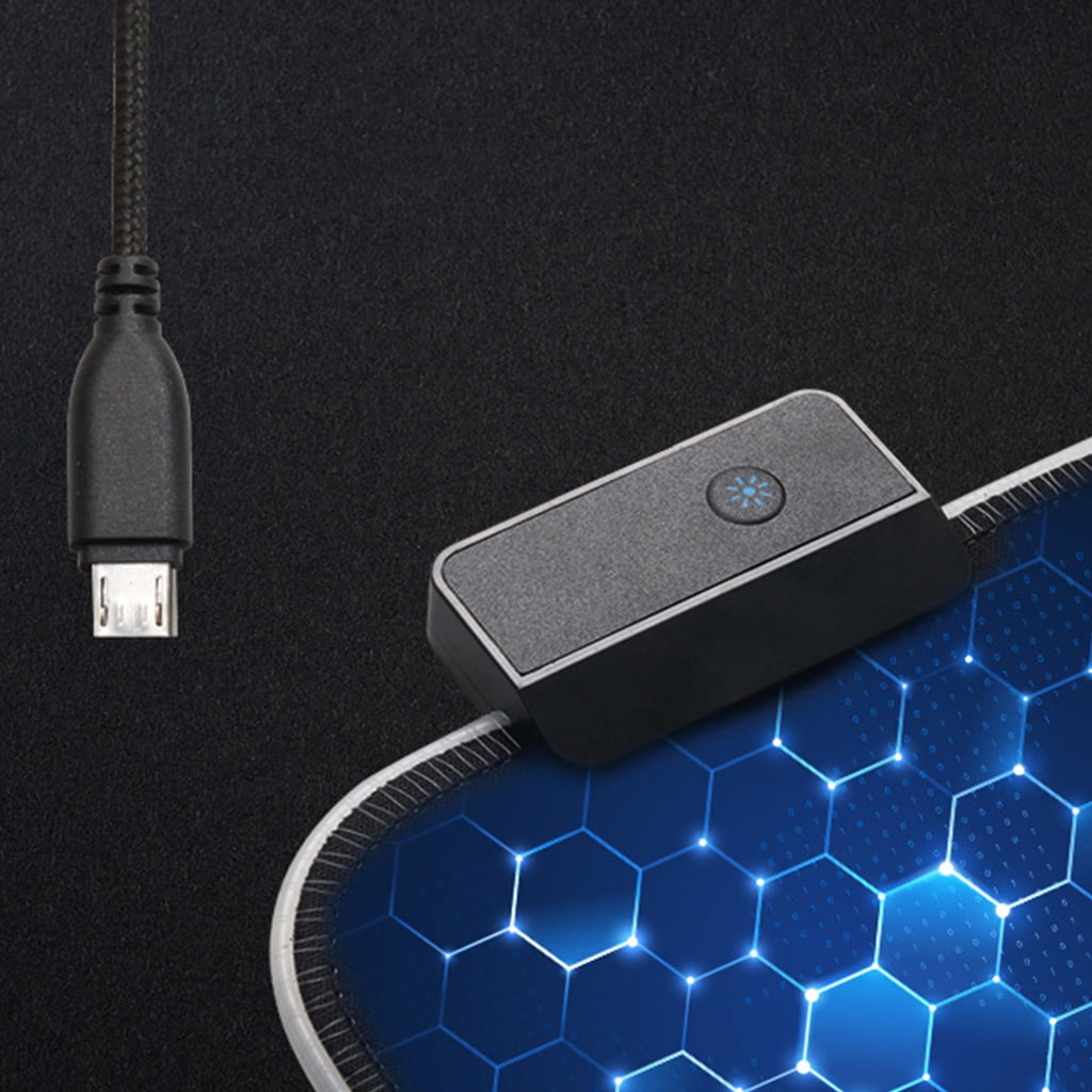 RGB Gaming Mouse Pad Waterproof Large Rubber Base Mouse Mat with 14 Types Light and Non-Slip Cool Mice Mat