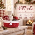 thumbnail image 4 of Christmas Basket, Cotton Christmas Basket for Gifts, Rope Woven Storage Basket with Handle and Santa Claus Doll, Christmas Holiday Cotton Basket for Gifts Candy Toy Tabletop Home Decor, 4 of 8