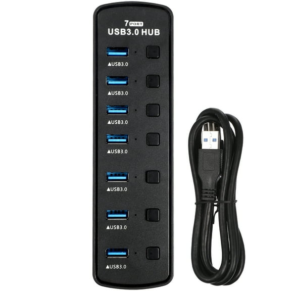 unbranded Colorful Usb3.0 Hub 7-port Splitter Computer Converter Independent with Power Supply Laptop