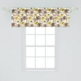 thumbnail image 2 of Ambesonne Vintage Window Valance, Grungy Roses Romantic, 42" x 18", Yellow Beige Brown, 2 of 3