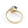 thumbnail image 3 of Galaxy Gold GG 14K Yellow Gold Natural Heart-Shaped Amethyst Heart Ring - February Birthstone - Peace & Wisdom - Sizes 5.5 to 11 - Fine Jewelry for Women, 3 of 3