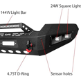 thumbnail image 3 of TIOYAR Steel Front and Rear Bumper Compatible with 2006-2007-2008 Ford F150 With Winch Plate&Lights&D-Rings (Black Texture), 3 of 11