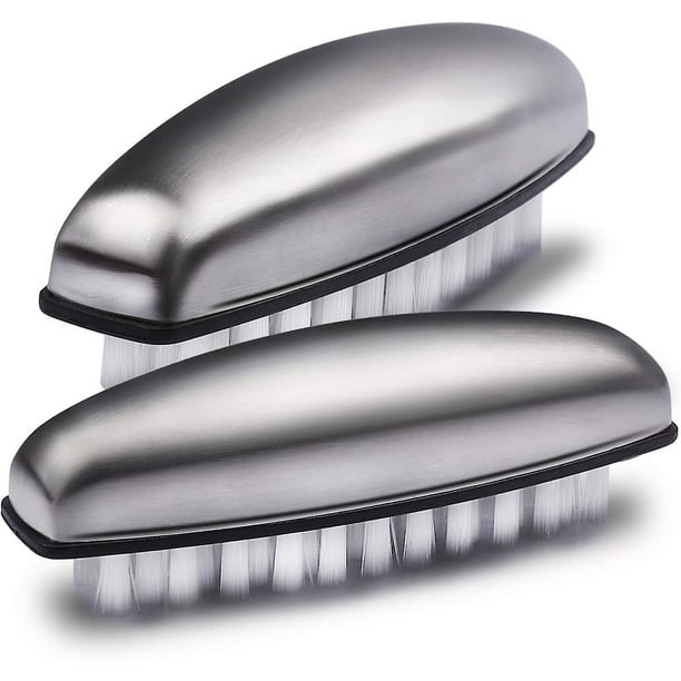 Cepillo de limpieza de cerdas para uñas, cepillo de limpieza de uñas, cepillo de masaje, 2 piezas
