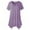 Purple, variant on Uaswgudfs Women's Long style babydoll Solid Color V-Neck Blouse Tee – Loose-Fit Casual Short Sleeve Summer Top
