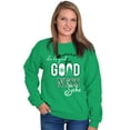 thumbnail image 3 of Christmas Be Good For Goodness Sake Unisex Plus Fleece Graphic Sweatshirt Brisco Brands 5X, 3 of 4