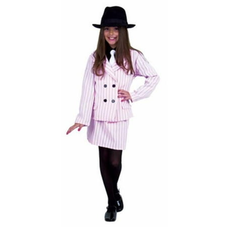 Child's Pink Gangster Moll Costume~Large 10-12 / Pink