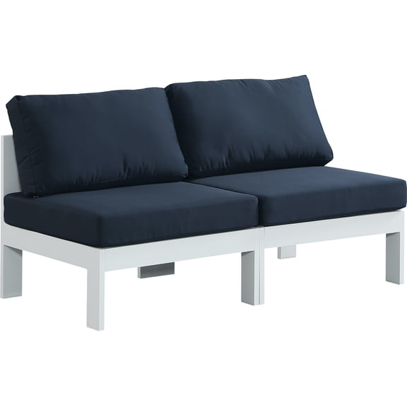 Meridian Furniture Nizuc Navy Outdoor Patio Modular Sofa