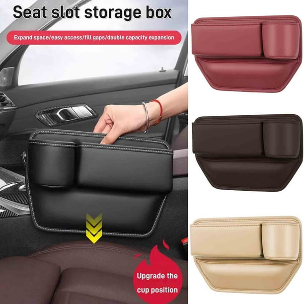 Car Seat Storage Box Between The Seats Car Seat Gap Filler Organizer Cup Holder Side Seat Organizer Car Clearance Universal Fit Car Organizers and