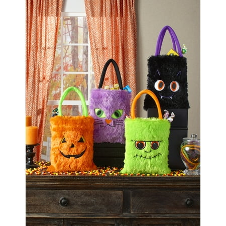 Set of 4 Furry Halloween Bags -