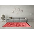 thumbnail image 3 of Ahgly Company Indoor Round Oriental Red Industrial Area Rugs, 7' Round, 3 of 4