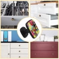thumbnail image 5 of 4 Pcs Cabinet Handle Drawer Pulls Abstract Doodle Art Knobs with Screws Square Furniture Office Cabinet Knob Decoration, 5 of 7