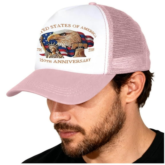 250th Anniversary Usa Hat,250 Anniversary Usa Hat,USA 250th Anniversary Commemorative Cap Patriotic Theme Baseball Cap Unisex Available,U.S.250 Years Commemorative Cap(Pink 24-22in)