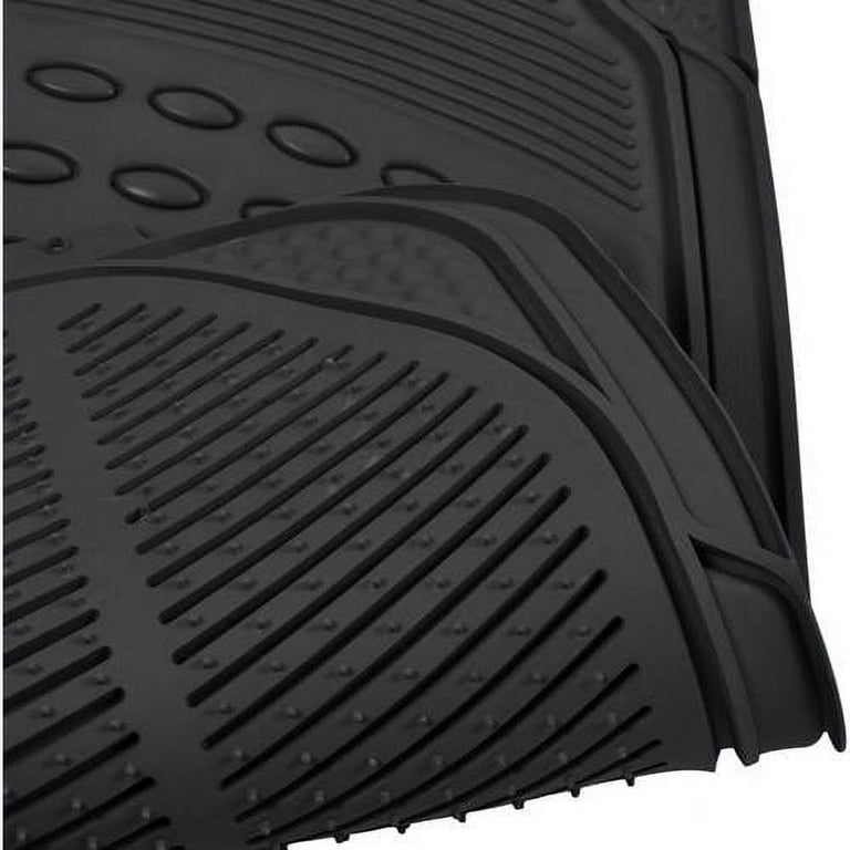 Bdk Heavy-Duty 4-Piece Front and Rear Rubber Car Floor Mats, All Weather