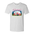 thumbnail image 3 of Wild Bobby, Happy Glamper | Fancy Camping Camper Van Caravan | Nature Lover Mens Premium Tri Blend T-Shirt, Heather White, 2XL, 3 of 5