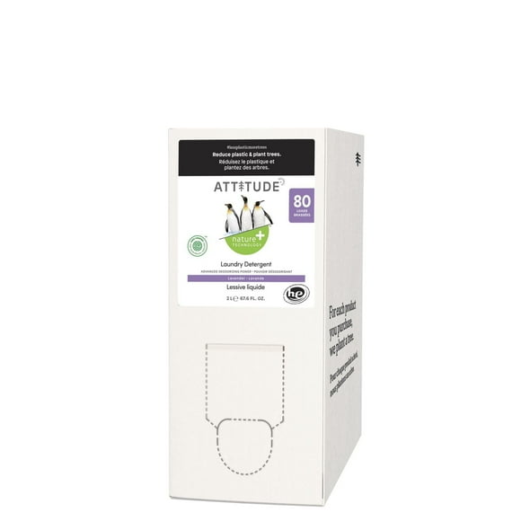 ATTITUDE Laundry Detergent - 80 Loads - Lavender