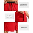 thumbnail image 3 of RYDCOT Men's Running Shorts Lightweight Athletic Shorts Gym Workout Shorts for Men with Zipper Pockets Red XL(XL), 3 of 3
