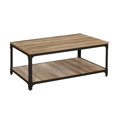 thumbnail image 1 of Table Basse Industrielle Rustique en Bois avec Rangement en Brun Rustique, 1 of 8