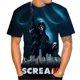 thumbnail image 1 of Nueva película de suspenso 3D impreso camiseta verano moda horror fantasma hombres y mujeres camiseta de Navidad de manga corta tops, 1 of 4