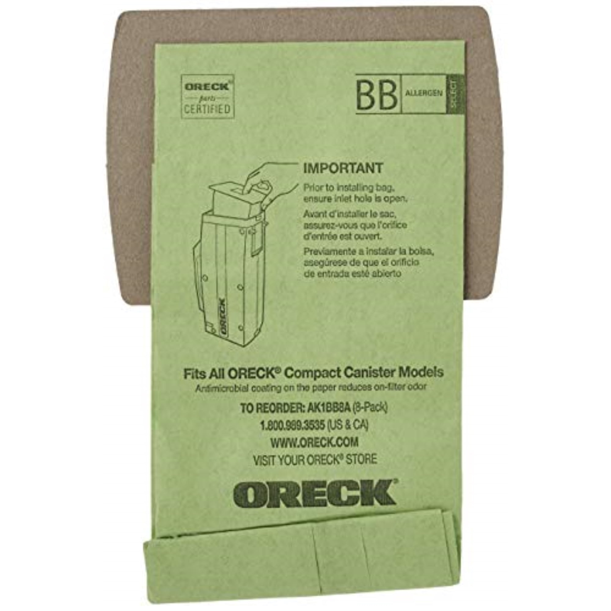 6 Oreck Buster B BB Housekeeper Allergy DVC Canister Portable Vacuum Bags 