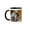 Black/White, variant on 3drose, Monkey. Amber Fort. Jaipur., 15oz Mug